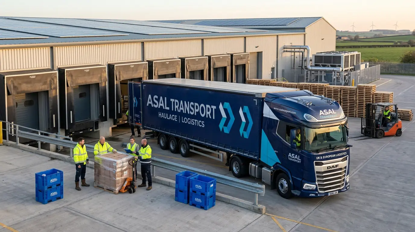 ASAL Transport HGV and team at a loading dock